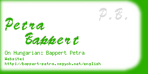 petra bappert business card
